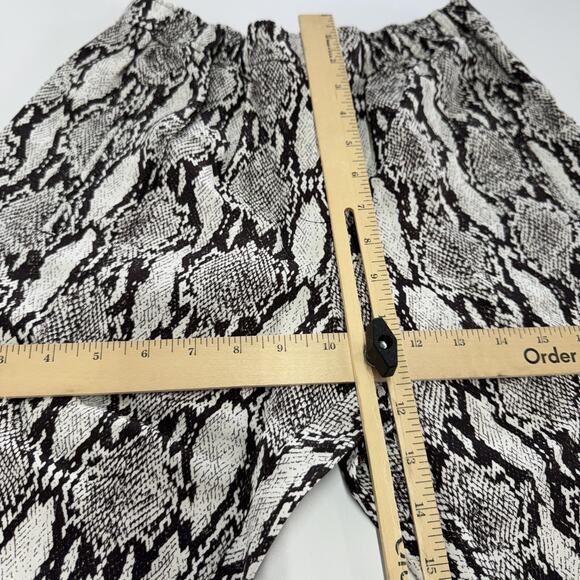 A.L.C. Pants Womens 0 Black White Snake Print Elijah Stretch Tapered Ankle - Picture 8 of 9